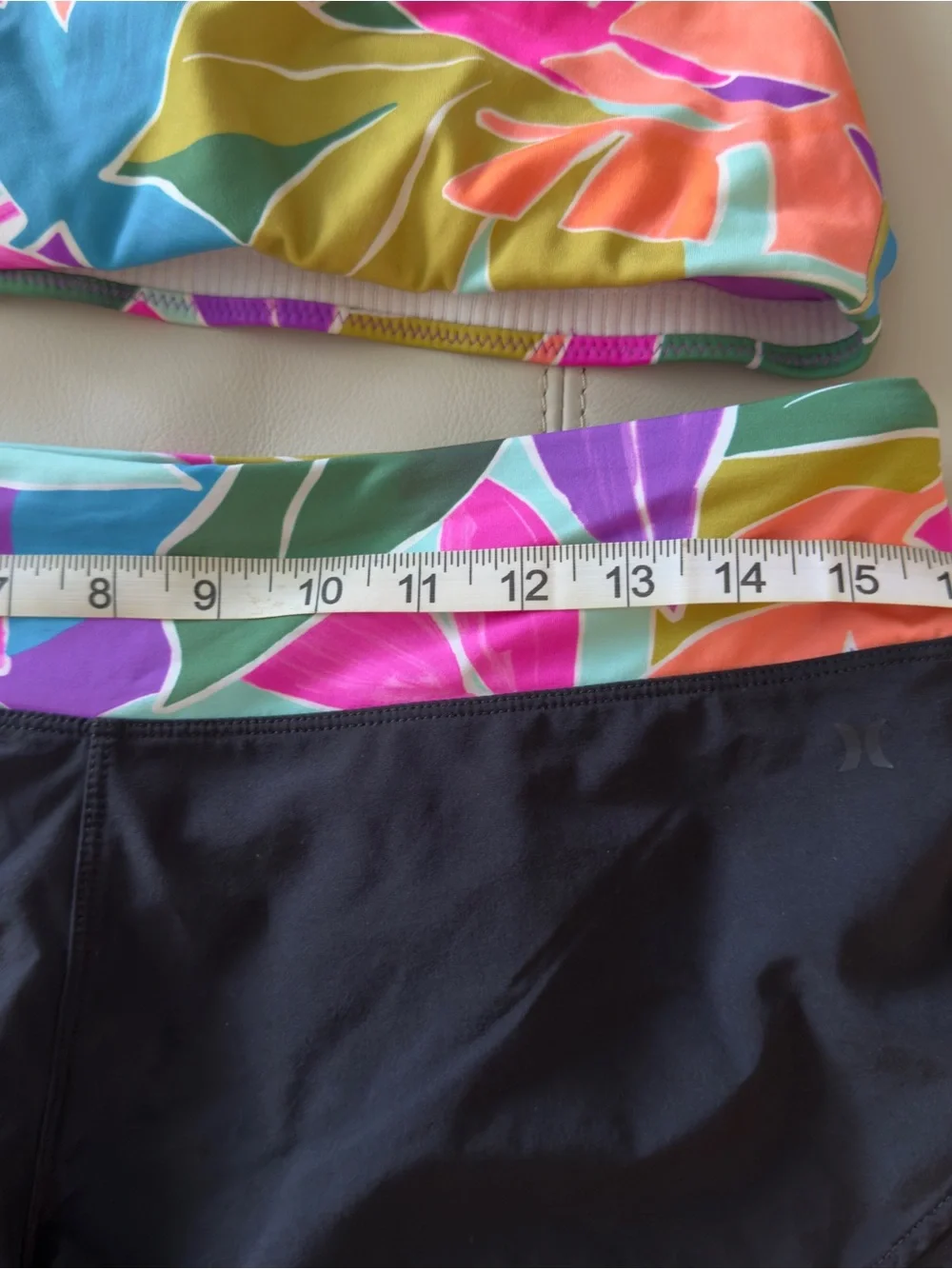 Hurley 3pc Surf Bikini set with matching Swim Shorts